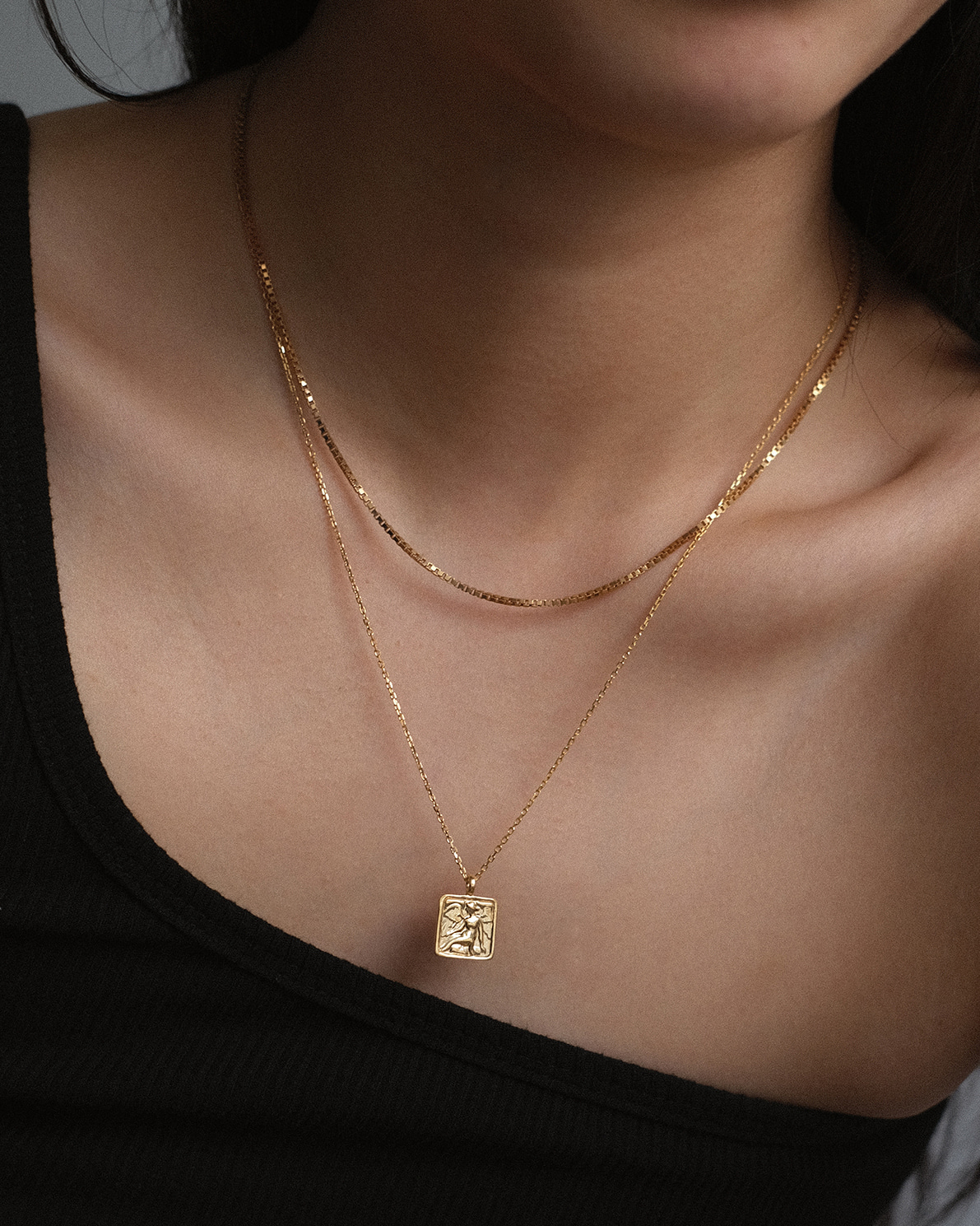 Square Angel Necklace 어나더레이어